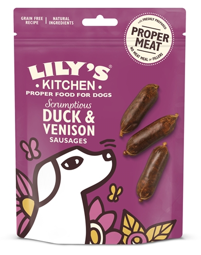 Lily’s kitchen dog scrumptious duck and venison sausages