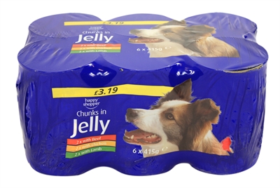 Blik hond in jelly assorti